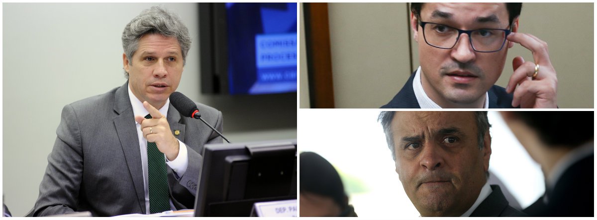 Deputado Paulo Teixeira (PT-SP) provocou o procurador da Lava Jato Deltan Dallagnol, que anunciou "jejum" para o dia do julgamento do Habeas Corpus do ex-presidente Lula pelo STF no começo do mês; "Caro Dallagnol.Tem jejum previsto para hoje? Vai ser julgada a denuncia contra o Aécio. Lembra do caso? Ele levou R$ 2 milhões e mandou um interlocutor para pegar o dinheiro, alguém que se poderia matar para não fazer delacão", disse o parlamentar no Twitter (Foto: Leonardo Lucena) Deputado Paulo Teixeira (PT-SP) provocou o procurador da Lava Jato Deltan Dallagnol, que anunciou "jejum" para o dia do julgamento do Habeas Corpus do ex-presidente Lula pelo STF no começo do mês; "Caro Dallagnol.Tem jejum previsto para hoje? Vai ser julgada a denuncia contra o Aécio. Lembra do caso? Ele levou R$ 2 milhões e mandou um interlocutor para pegar o dinheiro, alguém que se poderia matar para não fazer delacão", disse o parlamentar no Twitter