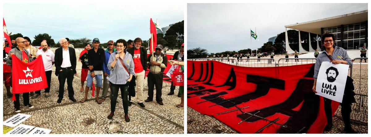 A deputada catalã Natalia Dipp está no Brasil participando de ações solidárias no movimento campesino e pela liberdade de Lula; a cada dia cresce o apoio de intelectuais, escritores, juristas, políticos, professores, entre outros, participando de atos em defesa do ex-presidente no Brasil e no exterior (Foto: Voney Malta) A deputada catalã Natalia Dipp está no Brasil participando de ações solidárias no movimento campesino e pela liberdade de Lula; a cada dia cresce o apoio de intelectuais, escritores, juristas, políticos, professores, entre outros, participando de atos em defesa do ex-presidente no Brasil e no exterior