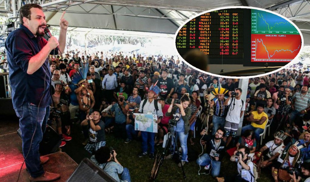 Em entrevista à BBC Brasil, o pré-candidato do PSOL à presidência, Guilherme Boulos, afirmou que é impossível governar para toda a população brasileira e que, caso eleito, combaterá os privilégios da população mais rica; "Não vamos governar para o 1% de privilegiados. Se o mercado ficar nervoso, que tome Rivotril", disse Boulos (Foto: Aquiles Lins) Em entrevista à BBC Brasil, o pré-candidato do PSOL à presidência, Guilherme Boulos, afirmou que é impossível governar para toda a população brasileira e que, caso eleito, combaterá os privilégios da população mais rica; "Não vamos governar para o 1% de privilegiados. Se o mercado ficar nervoso, que tome Rivotril", disse Boulos