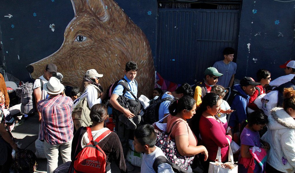 Migrantes da América Central que viajam em caravana para os EUA 24/04/2018 REUTERS/Jorge Duene (Foto: Paulo Emílio) Migrantes da América Central que viajam em caravana para os EUA 24/04/2018 REUTERS/Jorge Duene