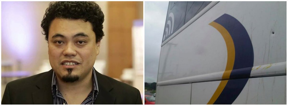 Ao comentar os tiros contra um ônibus da caravana do ex-presidente Lula, o jornalista Leonardo Sakamoto afirma que, "em qualquer lugar minimamente civilizado, todas as autoridades e organizações sociais, independentemente de sua orientação ideológica, repudiariam o ataque e exigiram investigação urgente"; "Porque, um ataque a tiros, sem contar o uso de material para furar pneus, se configura atentado à vida de um ex-presidente e pré-candidato à Presidência da República, mesmo que os agressores tenham errado o ônibus em que ele estava" (Foto: Leonardo Lucena) Ao comentar os tiros contra um ônibus da caravana do ex-presidente Lula, o jornalista Leonardo Sakamoto afirma que, "em qualquer lugar minimamente civilizado, todas as autoridades e organizações sociais, independentemente de sua orientação ideológica, repudiariam o ataque e exigiram investigação urgente"; "Porque, um ataque a tiros, sem contar o uso de material para furar pneus, se configura atentado à vida de um ex-presidente e pré-candidato à Presidência da República, mesmo que os agressores tenham errado o ônibus em que ele estava"