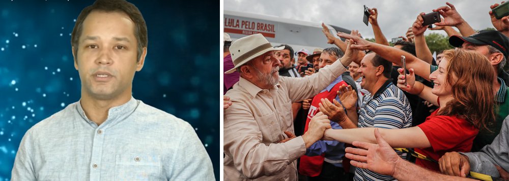 Leonardo Stoppa destaca a importância do apoio ao ex-presidente Lula. “A prisão de Lula já foi emitida, por isso a pressão popular para denunciar o Estado de exceção precisa ser muito grande e urgente, o apoio da população ao ex-presidente será o grande teste para saber se os brasileiros merecem ou não o Lula”; Assista a íntegra (Foto: Lais Gouveia) Leonardo Stoppa destaca a importância do apoio ao ex-presidente Lula. “A prisão de Lula já foi emitida, por isso a pressão popular para denunciar o Estado de exceção precisa ser muito grande e urgente, o apoio da população ao ex-presidente será o grande teste para saber se os brasileiros merecem ou não o Lula”; Assista a íntegra