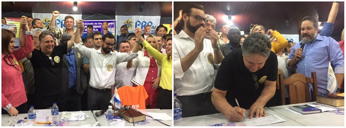 O ex-governador do Rio de Janeiro Anthony Garotinho se filiou ao PRP, para concorrer ao Palácio Guanabara começa a se delinear. A chapa também é formada pelo ex-ministro Brizola Neto, que deixou o partido fundado pelo avô, o PDT, e foi para o PROS (Foto: Leonardo Lucena) O ex-governador do Rio de Janeiro Anthony Garotinho se filiou ao PRP, para concorrer ao Palácio Guanabara começa a se delinear. A chapa também é formada pelo ex-ministro Brizola Neto, que deixou o partido fundado pelo avô, o PDT, e foi para o PROS