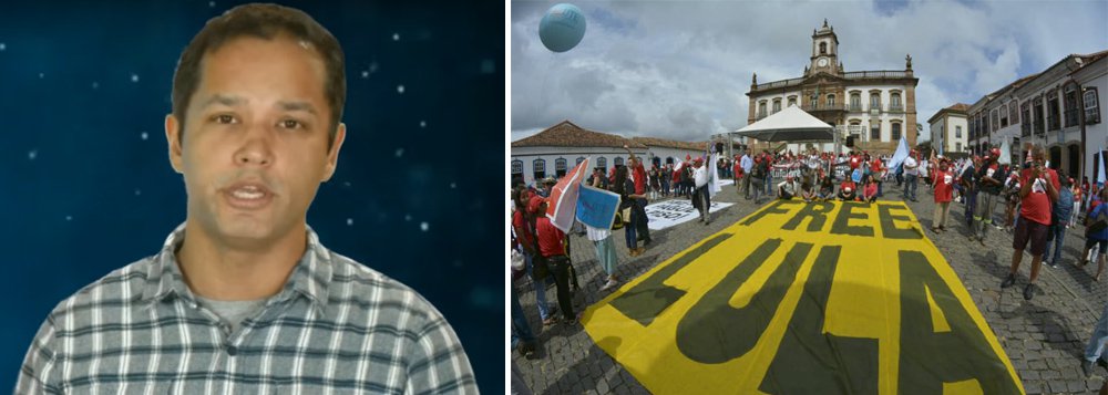 O apresentador Leonardo Stoppa destaca que as pessoas estão entendendo que fazem parte de uma farsa; “Aos poucos, a população percebe que não estão tirando apenas o direito de Lula ser candidato, mas sim o direito de cada cidadão poder votar. Enquanto continuarem com essa mentira de que as instituições estão funcionando e de que ocorrerão eleições democráticas esse ano, mais revoltado o povo fica”, destaca; Assista a íntegra do programa Léo ao Quadrado (Foto: Lais Gouveia) O apresentador Leonardo Stoppa destaca que as pessoas estão entendendo que fazem parte de uma farsa; “Aos poucos, a população percebe que não estão tirando apenas o direito de Lula ser candidato, mas sim o direito de cada cidadão poder votar. Enquanto continuarem com essa mentira de que as instituições estão funcionando e de que ocorrerão eleições democráticas esse ano, mais revoltado o povo fica”, destaca; Assista a íntegra do programa Léo ao Quadrado