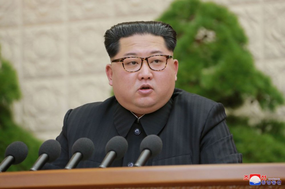 Foto da KCNA mostra líder norte-coreano Kim Jong Un discursando em Pyongyang 20/04/2018 KCNA/via Reuters (Foto: Paulo Emílio) Foto da KCNA mostra líder norte-coreano Kim Jong Un discursando em Pyongyang 20/04/2018 KCNA/via Reuters