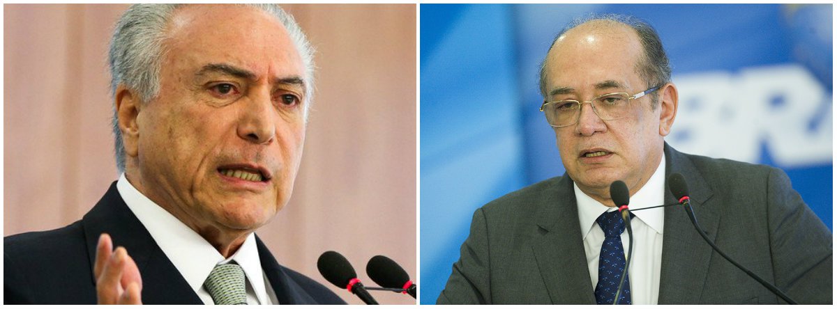 Michel Temer se reúne nesta terça-feira (10) com o ministro do STF Gilmar Mendes, de acordo com informação publicada pelo blog de Andréia Sadi. No ano passado, o ministro votou pelo pedido da defesa de Temer para que não fosse enviado à Câmara dos Deputados o processo referente à segunda denúncia contra o emedebista - acusado de organização criminosa e obstrução judicial pela PGR (Foto: Leonardo Lucena) Michel Temer se reúne nesta terça-feira (10) com o ministro do STF Gilmar Mendes, de acordo com informação publicada pelo blog de Andréia Sadi. No ano passado, o ministro votou pelo pedido da defesa de Temer para que não fosse enviado à Câmara dos Deputados o processo referente à segunda denúncia contra o emedebista - acusado de organização criminosa e obstrução judicial pela PGR