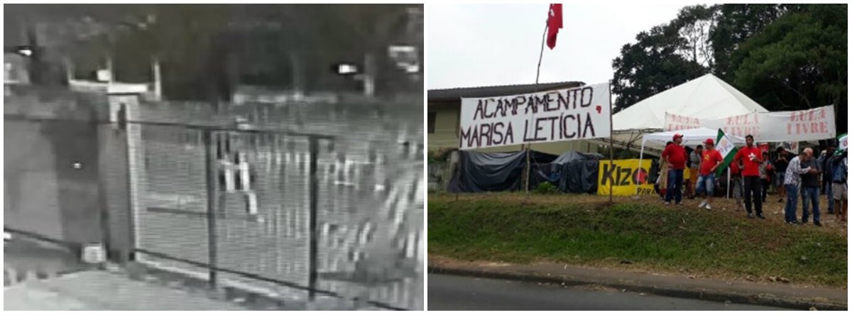 De acordo com o delegado titular da Divisão de Homicídios e Proteção à Pessoa (DHPP) de capital paranaense, Fábio Amaro, o suspeito chegou em um carro preto modelo sedan e foi caminhando até o acampamento. Depois de efetuar os disparos, ele fugiu; acesse o link do vídeo (Foto: Leonardo Lucena) De acordo com o delegado titular da Divisão de Homicídios e Proteção à Pessoa (DHPP) de capital paranaense, Fábio Amaro, o suspeito chegou em um carro preto modelo sedan e foi caminhando até o acampamento. Depois de efetuar os disparos, ele fugiu; acesse o link do vídeo
