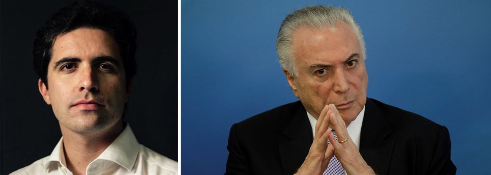Para o jornalista Bernardo Mello Franco, o pronunciamento "enfezado" feito por Michel Temer para rebater a suspeita de que usou imóveis em nome da família para lavar dinheiro de propina acabou dando "mais visibilidade às suspeitas"; Temer ainda cometeu um ato falho no discurso. "Eu não posso sair daqui da Presidência, não sei quando, para carregar essa pecha irresponsável", esbravejou. Se não sabe quando, é porque deve desconfiar que o escândalo tem potencial para encurtar o seu mandato", ressalta (Foto: Paulo Emílio) Para o jornalista Bernardo Mello Franco, o pronunciamento "enfezado" feito por Michel Temer para rebater a suspeita de que usou imóveis em nome da família para lavar dinheiro de propina acabou dando "mais visibilidade às suspeitas"; Temer ainda cometeu um ato falho no discurso. "Eu não posso sair daqui da Presidência, não sei quando, para carregar essa pecha irresponsável", esbravejou. Se não sabe quando, é porque deve desconfiar que o escândalo tem potencial para encurtar o seu mandato", ressalta