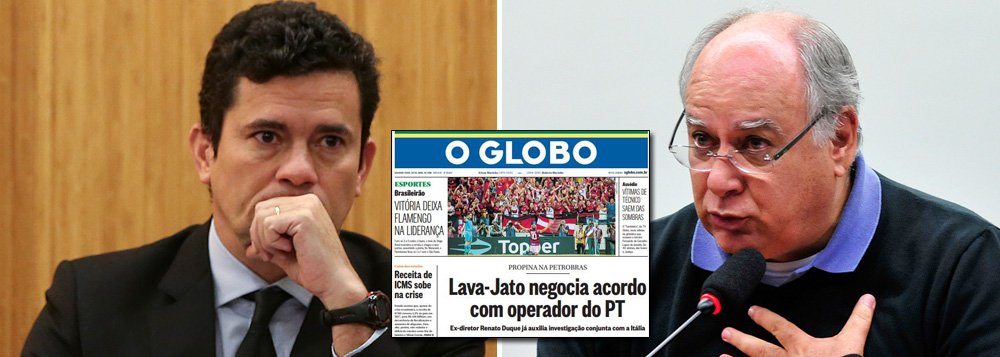 Prestes a perder os processos do sítio de Atibaia e do Instituto Lula, que ficam em São Paulo, Sergio Moro e os procuradores da Lava Jato planejam seu próximo passo contra o ex-presidente Lula e o PT: a delação premiada de Renato Duque, ex-diretor da Petrobras, que está preso desde novembro de 2014 e, segundo o jornal O Globo, acaba de se transformar em colaborador formal; na mesma linha com que divulgou a delação de Antonio Palocci, na semana passada, Globo diz que, "após um longo período travadas, as tratativas com Renato Duque evoluíram nas últimas semanas" (Foto: Gisele Federicce) Prestes a perder os processos do sítio de Atibaia e do Instituto Lula, que ficam em São Paulo, Sergio Moro e os procuradores da Lava Jato planejam seu próximo passo contra o ex-presidente Lula e o PT: a delação premiada de Renato Duque, ex-diretor da Petrobras, que está preso desde novembro de 2014 e, segundo o jornal O Globo, acaba de se transformar em colaborador formal; na mesma linha com que divulgou a delação de Antonio Palocci, na semana passada, Globo diz que, "após um longo período travadas, as tratativas com Renato Duque evoluíram nas últimas semanas"