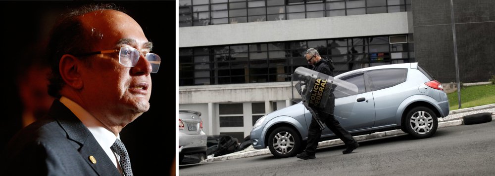 "É um festival de abusos" exclamou Gilmar na sessão da última quinta (7), no STF", escreve o colunista Bruno Boghossian; "Na quarta (13) o STF deve decidir se libera a condução à força de acusados para interrogatórios. Gilmar vetou esse método e disse que, nesses casos, o conduzido é tratado como culpado. Também atacou entrevistas coletivas de investigadores durante as operações, obtendo apoio de Dias Toffoli e Cármen Lúcia", destaca (Foto: Paulo Emílio) "É um festival de abusos" exclamou Gilmar na sessão da última quinta (7), no STF", escreve o colunista Bruno Boghossian; "Na quarta (13) o STF deve decidir se libera a condução à força de acusados para interrogatórios. Gilmar vetou esse método e disse que, nesses casos, o conduzido é tratado como culpado. Também atacou entrevistas coletivas de investigadores durante as operações, obtendo apoio de Dias Toffoli e Cármen Lúcia", destaca