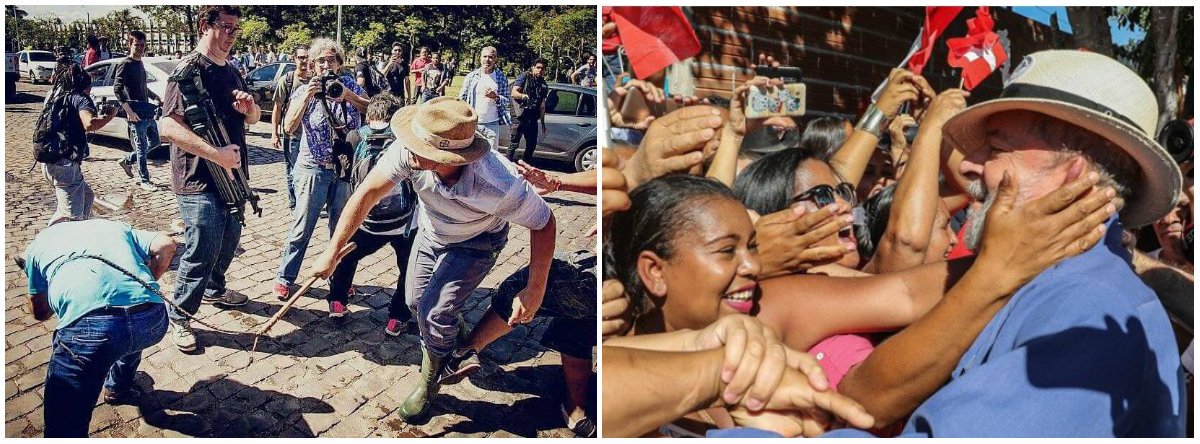 Agora, a foto do frouxo dando chicotada nas costas do apoiador do Lula é de um horror indescritível. Um verdadeiro absurdo. Vergonha mundial. Barbárie. Escrotice pura. O chicote não é apenas uma arma, é principalmente um símbolo de opressão, de preconceito, de racismo, de dominação, de poder de classe, de raiva (Foto: Edison Brito) Agora, a foto do frouxo dando chicotada nas costas do apoiador do Lula é de um horror indescritível. Um verdadeiro absurdo. Vergonha mundial. Barbárie. Escrotice pura. O chicote não é apenas uma arma, é principalmente um símbolo de opressão, de preconceito, de racismo, de dominação, de poder de classe, de raiva