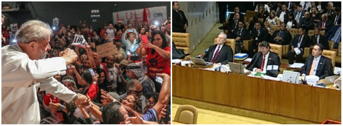 "O STF será o Judas da mídia durante a Semana Santa. A Globonews já escalou sua linha de ataque completa e aumentou a duração dos seus jornais. O que é básico – ninguém pode ser preso em meio a um julgamento que foi suspenso em meio à votação – virou um absurdo", diz Fernando Brito, do Tijolaço; "O TRF-4, corneta de Sérgio Moro, vai dizer que sim, embora com uma ressalva de que se deve respeitar a espera até o dia 4 de abril. O habeas corpus preventivo vai virar um habeas corpus efetivo, contra uma ordem de prisão" (Foto: Leonardo Lucena) "O STF será o Judas da mídia durante a Semana Santa. A Globonews já escalou sua linha de ataque completa e aumentou a duração dos seus jornais. O que é básico – ninguém pode ser preso em meio a um julgamento que foi suspenso em meio à votação – virou um absurdo", diz Fernando Brito, do Tijolaço; "O TRF-4, corneta de Sérgio Moro, vai dizer que sim, embora com uma ressalva de que se deve respeitar a espera até o dia 4 de abril. O habeas corpus preventivo vai virar um habeas corpus efetivo, contra uma ordem de prisão"
