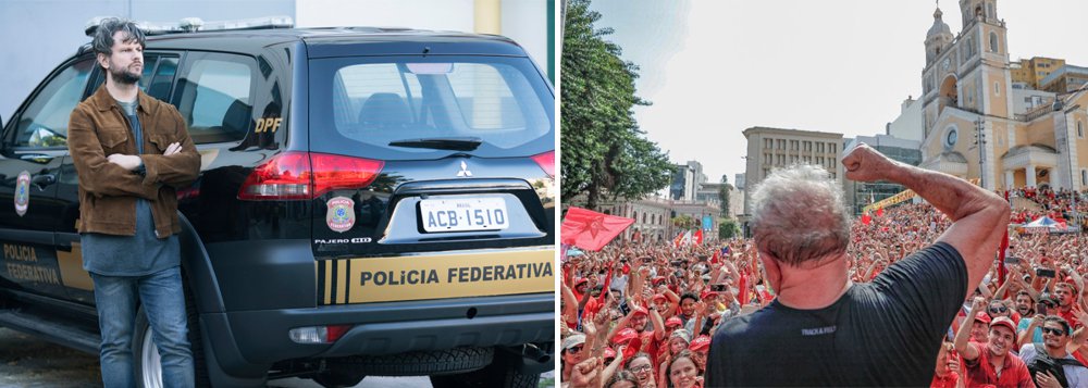 Em discurso em Curitiba, no ato de encerramento de sua caravana, o ex-presidente Lula disse que a série de José Padilha foi "mais uma mentira" que fizeram contra ele e o PT; "Há anos eu já ouvia dizer que a Globo estava fazendo um documentário para passar na Netflix, para não aparecer a cara da Globo", disse; "Nós não temos que aceitar isso, e eu não vou aceitar" (Foto: Gisele Federicce) Em discurso em Curitiba, no ato de encerramento de sua caravana, o ex-presidente Lula disse que a série de José Padilha foi "mais uma mentira" que fizeram contra ele e o PT; "Há anos eu já ouvia dizer que a Globo estava fazendo um documentário para passar na Netflix, para não aparecer a cara da Globo", disse; "Nós não temos que aceitar isso, e eu não vou aceitar"