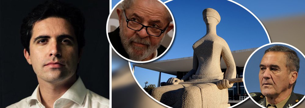 Jornalista Bernardo Mello Franco destaca que o julgamento do habeas corpus do ex-presidete Lula foi feito "sob a mira da baioneta. Ela foi apontada pelo comandante do Exército, Eduardo Villas Bôas"; segundo ele, o militar "não precisou de tanques. Sacou o celular e disparou dois tuítes que soaram como ameaça e que foram "a senha para uma noite de alta tensão em Brasília" que resultou no roteiro desenhado por uma autoridade sem Twitter: a ministra Cármen Lúcia", que passou o caso de Lula à frente de duas ações genéricas que questionam as prisões em segunda instância. Sem a manobra da presidente do Supremo, o voto de Rosa seria outro, e o petista não estaria a caminho da cadeia", diz (Foto: Paulo Emílio) Jornalista Bernardo Mello Franco destaca que o julgamento do habeas corpus do ex-presidete Lula foi feito "sob a mira da baioneta. Ela foi apontada pelo comandante do Exército, Eduardo Villas Bôas"; segundo ele, o militar "não precisou de tanques. Sacou o celular e disparou dois tuítes que soaram como ameaça e que foram "a senha para uma noite de alta tensão em Brasília" que resultou no roteiro desenhado por uma autoridade sem Twitter: a ministra Cármen Lúcia", que passou o caso de Lula à frente de duas ações genéricas que questionam as prisões em segunda instância. Sem a manobra da presidente do Supremo, o voto de Rosa seria outro, e o petista não estaria a caminho da cadeia", diz