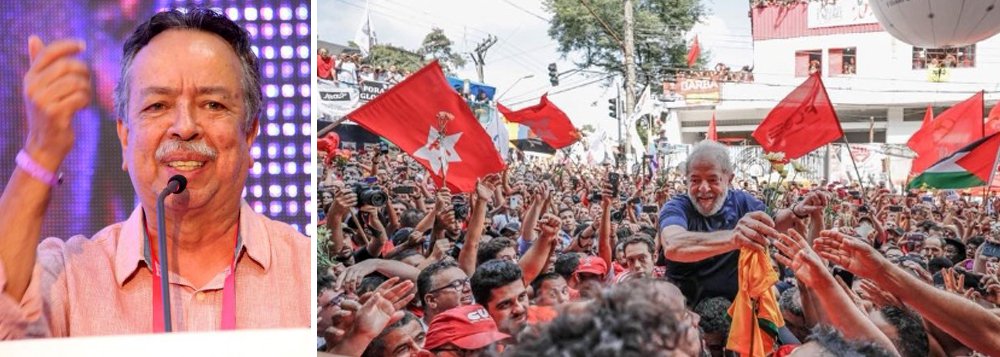 Em entrevista à TV 247, Batista Lemos, presidente do PCdoB no Rio de Janeiro e amigo pessoal do ex-presidente Lula, com quem militou no Sindicato dos Metalúrgicos do ABC nas décadas de 70 e 80, lembra a história do petista na liderança dos trabalhadores diante das multinacionais, sua prisão na época da ditadura e destaca que "hoje é outro patamar, é uma situação histórica"; "Por isso que a questão principal hoje da classe trabalhadora e do povo brasileiro é lutar pela liberdade de Lula"; assista (Foto: Gisele Federicce) Em entrevista à TV 247, Batista Lemos, presidente do PCdoB no Rio de Janeiro e amigo pessoal do ex-presidente Lula, com quem militou no Sindicato dos Metalúrgicos do ABC nas décadas de 70 e 80, lembra a história do petista na liderança dos trabalhadores diante das multinacionais, sua prisão na época da ditadura e destaca que "hoje é outro patamar, é uma situação histórica"; "Por isso que a questão principal hoje da classe trabalhadora e do povo brasileiro é lutar pela liberdade de Lula"; assista