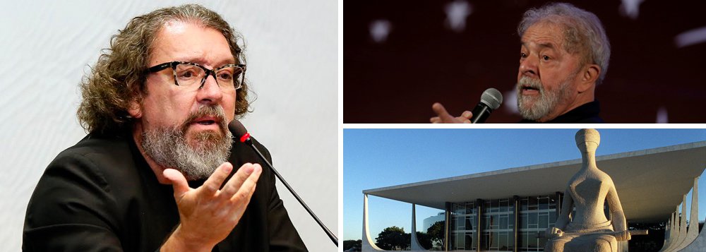 Advogado Antônio Carlos de Almeida Castro, o Kakay, responsável pela defesa do ex-presidente Lula junto ao STF, observa que "o Supremo passa por um dos momentos mais tensos da sua história, e a superexposição midiática aprofunda essa tensão. O ativismo judicial está na raiz do problema"; para ele; "a clareza solar, quase óbvia, da leitura do artigo 5º, inciso LVII, da Constituição quando diz que "ninguém será considerado culpado até o trânsito em julgado de sentença penal condenatória", não permite maiores interpretações. Salvo se a corte pudesse legislar. O Supremo pode muito, mas não pode tudo", observa em referência ao julgamento do habeas corpus de Lula que será realizado nesta quarta-feira (4) (Foto: Paulo Emílio) Advogado Antônio Carlos de Almeida Castro, o Kakay, responsável pela defesa do ex-presidente Lula junto ao STF, observa que "o Supremo passa por um dos momentos mais tensos da sua história, e a superexposição midiática aprofunda essa tensão. O ativismo judicial está na raiz do problema"; para ele; "a clareza solar, quase óbvia, da leitura do artigo 5º, inciso LVII, da Constituição quando diz que "ninguém será considerado culpado até o trânsito em julgado de sentença penal condenatória", não permite maiores interpretações. Salvo se a corte pudesse legislar. O Supremo pode muito, mas não pode tudo", observa em referência ao julgamento do habeas corpus de Lula que será realizado nesta quarta-feira (4)