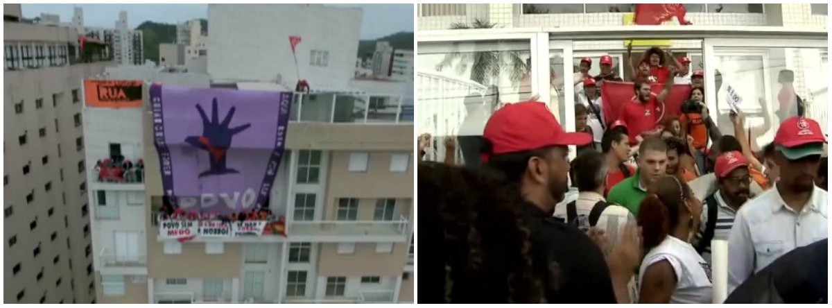 A Polícia Federal instaurou um inquérito com o objetivo de apurar a ocupação do MTST no triplex em Guarujá (SP); peritos foram ao apartamento para avaliar eventuais danos; a aproximadamente 50 integrantes do MTST e da Frente Povo Sem Medo invadiram o Edifício Solaris; "Se o triplex é do Lula, podemos permanecer. Se não é, por que ele está preso?", argumentou Josué Rocha, membro do MTST (Foto: Leonardo Lucena) A Polícia Federal instaurou um inquérito com o objetivo de apurar a ocupação do MTST no triplex em Guarujá (SP); peritos foram ao apartamento para avaliar eventuais danos; a aproximadamente 50 integrantes do MTST e da Frente Povo Sem Medo invadiram o Edifício Solaris; "Se o triplex é do Lula, podemos permanecer. Se não é, por que ele está preso?", argumentou Josué Rocha, membro do MTST