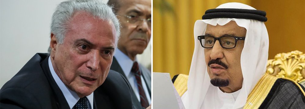Michel Temer comemorou no twitter ter recebido telefonema de Salman Bin Abdulaziz Al Saud, Rei da Arábia Saudita e prometeu fortalecer laços com essa monarquia absolutista (Foto: Leonardo Attuch) Michel Temer comemorou no twitter ter recebido telefonema de Salman Bin Abdulaziz Al Saud, Rei da Arábia Saudita e prometeu fortalecer laços com essa monarquia absolutista