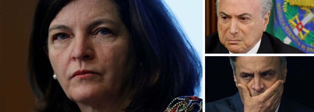 Em nota, a Procuradoria-Geral da República (PGR), comandada por Raquel Dodge, diz que a negação do pedido de habeas corpus preventivo ao ex-presidente Lula pelo STf “contribui para que ninguém esteja acima da lei”; enquanto isso, continuam soltos Michel Temer, denunciado duas vezes por corrupção, e o senador Aécio Neves (PSDB-MG), flagrado pedindo propina para o empresário Joesley Batista, da JBS (Foto: Leonardo Lucena) Em nota, a Procuradoria-Geral da República (PGR), comandada por Raquel Dodge, diz que a negação do pedido de habeas corpus preventivo ao ex-presidente Lula pelo STf “contribui para que ninguém esteja acima da lei”; enquanto isso, continuam soltos Michel Temer, denunciado duas vezes por corrupção, e o senador Aécio Neves (PSDB-MG), flagrado pedindo propina para o empresário Joesley Batista, da JBS