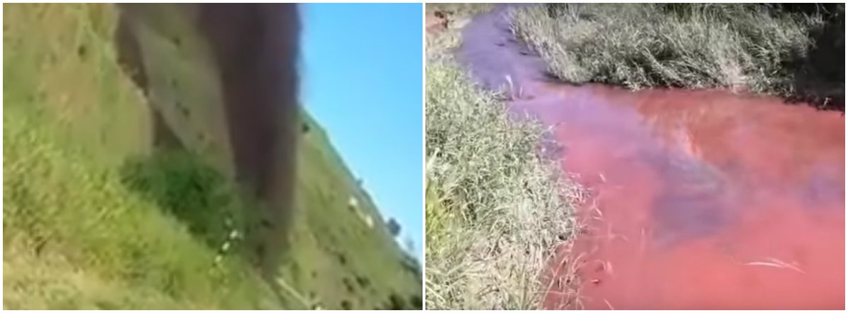 Rompimento de mineroduto da Anglo American despejou polpa de minério de ferro em ribeirão que abastecia a cidade de Santo Antônio do Grama, que tem 4,2 mil habitantes; a mineradora disponibilizou caminhões-pipa para atender aos moradores; confira vídeo do vazamento (Foto: Gisele Federicce) Rompimento de mineroduto da Anglo American despejou polpa de minério de ferro em ribeirão que abastecia a cidade de Santo Antônio do Grama, que tem 4,2 mil habitantes; a mineradora disponibilizou caminhões-pipa para atender aos moradores; confira vídeo do vazamento