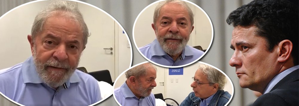 Pouco antes de ser preso, o ex-presidente Luiz Inácio Lula da Silva gravou um vídeo ao lado de Frei Betto, em que traçou um perfil psicológico de Sergio Moro; "eu estive lá, eu vi, ele tem uma mente doentia", afirmou; Lula, no entanto, se disse tranquilo e se mostrou confiante na Justiça; "pode demorar um pouquinho, mas vou sair de lá mais forte"; ele também afirmou que Moro e o procurador Deltan Dallagnol devem estar com a "consciência pesada" e qualificou o processo judicial que o condenou como uma "palhaçada", feita em conluio com a Rede Globo; assista (Foto: Leonardo Attuch) Pouco antes de ser preso, o ex-presidente Luiz Inácio Lula da Silva gravou um vídeo ao lado de Frei Betto, em que traçou um perfil psicológico de Sergio Moro; "eu estive lá, eu vi, ele tem uma mente doentia", afirmou; Lula, no entanto, se disse tranquilo e se mostrou confiante na Justiça; "pode demorar um pouquinho, mas vou sair de lá mais forte"; ele também afirmou que Moro e o procurador Deltan Dallagnol devem estar com a "consciência pesada" e qualificou o processo judicial que o condenou como uma "palhaçada", feita em conluio com a Rede Globo; assista