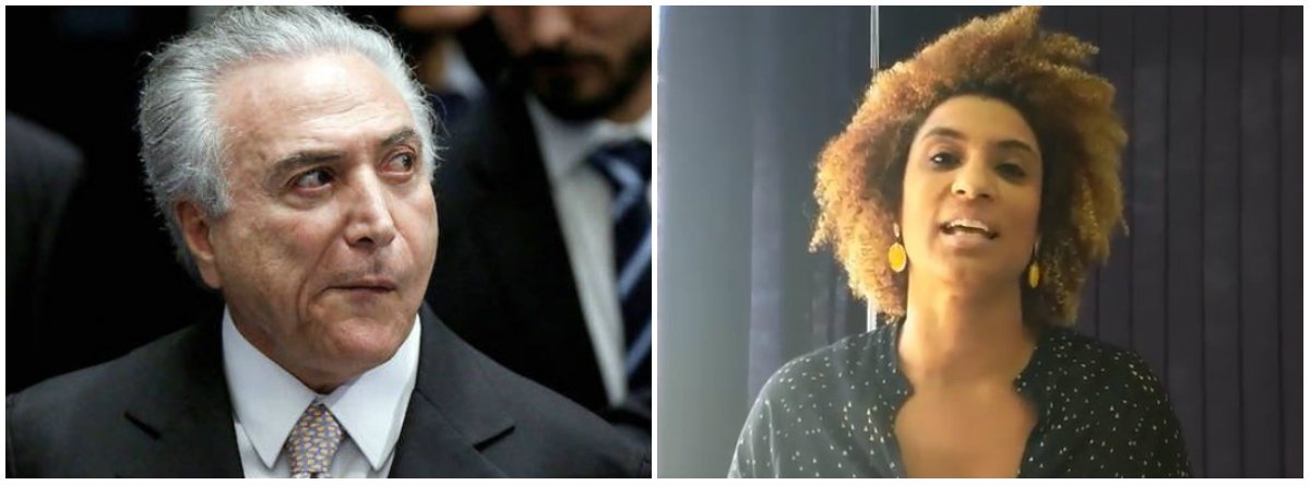 Por mais que o governo da aliança Temer/PSDB tente defender a intervenção - inclusive usando a morte de Marielle como argumento para a continuidade - ela foi feita com a promessa, por Temer e seus aliados, de pacificar a cidade e combater o tráfico (Foto: Alencar Santana Braga) Por mais que o governo da aliança Temer/PSDB tente defender a intervenção - inclusive usando a morte de Marielle como argumento para a continuidade - ela foi feita com a promessa, por Temer e seus aliados, de pacificar a cidade e combater o tráfico