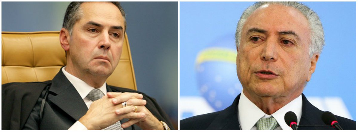 O ministro do Supremo Tribunal Federal (STF) Luís Roberto Barroso autorizou a defesa de Michel Temer a ter acesso ao procedimento de quebra do sigilo bancário do emedebista; de acordo com a decisão, o acesso será permitido "tão logo esteja documentada nos autos a prova decorrente das diligências sigilosas deferidas"; a PF investiga se o Decreto do Portos que ampliou para 35 anos as concessões do setor favoreceu a Rodrimar; Michel Temer é um dos investigados (Foto: Leonardo Lucena) O ministro do Supremo Tribunal Federal (STF) Luís Roberto Barroso autorizou a defesa de Michel Temer a ter acesso ao procedimento de quebra do sigilo bancário do emedebista; de acordo com a decisão, o acesso será permitido "tão logo esteja documentada nos autos a prova decorrente das diligências sigilosas deferidas"; a PF investiga se o Decreto do Portos que ampliou para 35 anos as concessões do setor favoreceu a Rodrimar; Michel Temer é um dos investigados