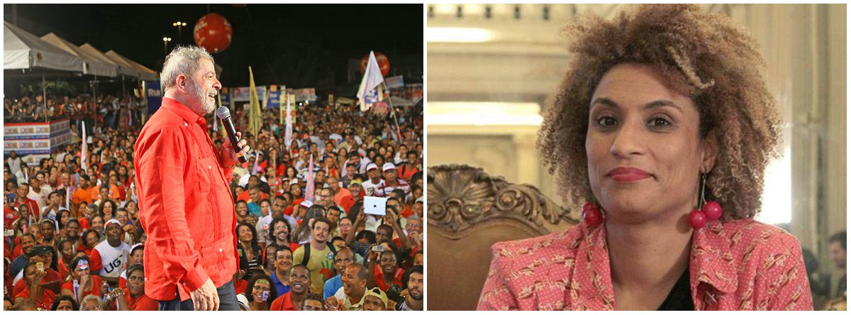 De um lado, uma justiça parcial e tendenciosa condena uma liderança política sem provas, apenas por convicção. De outro, uma vereadora é assassinada no Rio de Janeiro, ao que tudo indica, por denunciar a truculência e as violações de Direitos Humanos praticadas pelas forças de segurança no contexto da intervenção federal naquele Estado (Foto: Nilto Tatto) De um lado, uma justiça parcial e tendenciosa condena uma liderança política sem provas, apenas por convicção. De outro, uma vereadora é assassinada no Rio de Janeiro, ao que tudo indica, por denunciar a truculência e as violações de Direitos Humanos praticadas pelas forças de segurança no contexto da intervenção federal naquele Estado