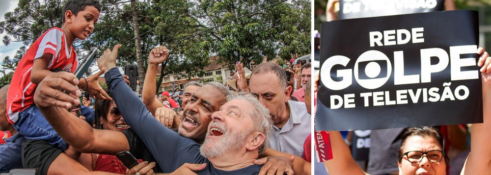 "A Globo quer que o Supremo Tribunal Federal permita, por omissão, que a prisão de Lula seja executada. Passou de todos os limites a pressão dos editoriais para que o STF não julgue as ações e habeas corpus que contestam a prisão em segunda instância", critica a presidente do PT, senadora Gleisi Hoffmann; para Gleisi, a Globo quer proibir o povo de eleger "quem melhor o representa"; "Querem prender Lula para manter o Brasil nas mãos de quem só vê os interesses dos ricos, quer acabar com aposentadoria, tirar direitos dos trabalhadores, entregar o pré-sal e o patrimônio brasileiro aos estrangeiros" (Foto: Gleisi Hoffmann) "A Globo quer que o Supremo Tribunal Federal permita, por omissão, que a prisão de Lula seja executada. Passou de todos os limites a pressão dos editoriais para que o STF não julgue as ações e habeas corpus que contestam a prisão em segunda instância", critica a presidente do PT, senadora Gleisi Hoffmann; para Gleisi, a Globo quer proibir o povo de eleger "quem melhor o representa"; "Querem prender Lula para manter o Brasil nas mãos de quem só vê os interesses dos ricos, quer acabar com aposentadoria, tirar direitos dos trabalhadores, entregar o pré-sal e o patrimônio brasileiro aos estrangeiros"