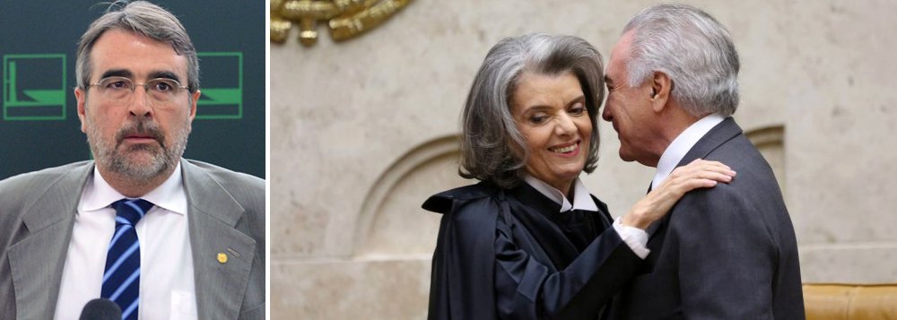 Deputado federal Henrique Fontana (PT-RS) demonstra a contradição da presidente do STF, ministra Cármen Lúcia, que "não aceita votar habeas corpus do Lula, mas aceita reunir com presidente investigado e julgado pelo próprio STF para ouvir suas recomendações"; "Golpe e Estado de exceção é isso!", critica (Foto: Gisele Federicce) Deputado federal Henrique Fontana (PT-RS) demonstra a contradição da presidente do STF, ministra Cármen Lúcia, que "não aceita votar habeas corpus do Lula, mas aceita reunir com presidente investigado e julgado pelo próprio STF para ouvir suas recomendações"; "Golpe e Estado de exceção é isso!", critica
