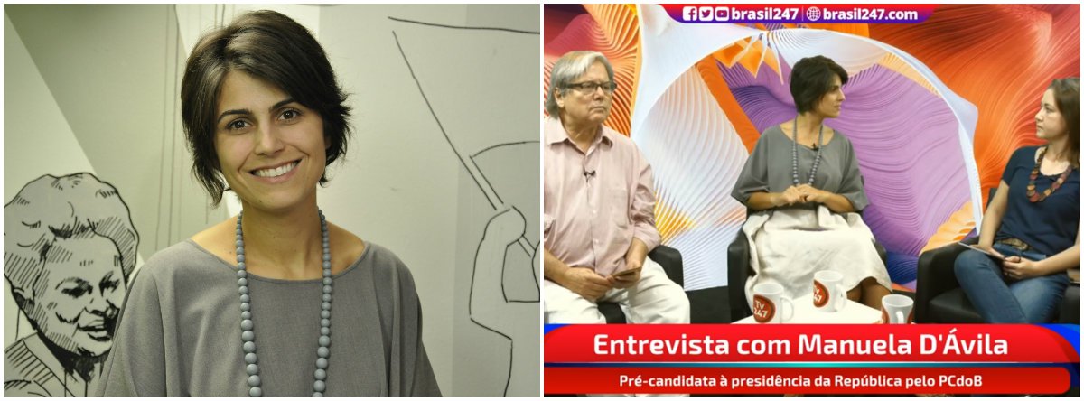 Em entrevista exclusiva à TV 247, a deputada estadual e pré-candidata à presidência pelo PCdoB avalia que o golpe "abre um novo ciclo de construção de alternativas para o Brasil", e acredita que o PCdoB tem, com sua candidatura, "as condições para representar esse projeto de desenvolvimento que responda ao que o golpe representa para o Brasil"; ela fala também sobre a necessidade de políticas para a igualdade de gênero na sociedade, fake news, Bolsonaro e defende um referendo revogatório para reverter leis aprovadas por Temer como a reforma trabalhista e o pré-sal; assista à íntegra (Foto: Gisele Federicce) Em entrevista exclusiva à TV 247, a deputada estadual e pré-candidata à presidência pelo PCdoB avalia que o golpe "abre um novo ciclo de construção de alternativas para o Brasil", e acredita que o PCdoB tem, com sua candidatura, "as condições para representar esse projeto de desenvolvimento que responda ao que o golpe representa para o Brasil"; ela fala também sobre a necessidade de políticas para a igualdade de gênero na sociedade, fake news, Bolsonaro e defende um referendo revogatório para reverter leis aprovadas por Temer como a reforma trabalhista e o pré-sal; assista à íntegra