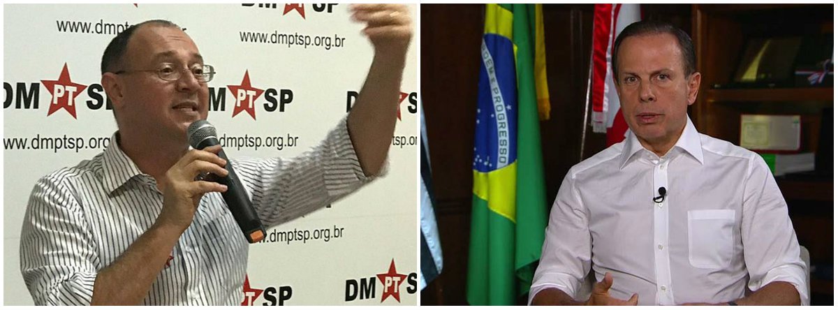 O presidente do Diretório do PT da cidade de São Paulo, Paulo Roberto Fiorilo, e o advogado Vitor Marques protocolaram nesta quarta-feira 7 na Justiça da capital paulista uma Ação Popular com pedido de liminar de suspensão do ato "lesivo ao patrimônio público" do prefeito João Doria (PSDB), que por um decreto incluiu ex-prefeitos no rol de quem possui direito a segurança pessoal; "A ofensa ao ‘patrimônio público’ deve ser entendida de maneira ampla a abarcar, não apenas o patrimônio econômico, mas também entre outros valores, a moralidade administrativa", destaca o documento (Foto: Leonardo Lucena) O presidente do Diretório do PT da cidade de São Paulo, Paulo Roberto Fiorilo, e o advogado Vitor Marques protocolaram nesta quarta-feira 7 na Justiça da capital paulista uma Ação Popular com pedido de liminar de suspensão do ato "lesivo ao patrimônio público" do prefeito João Doria (PSDB), que por um decreto incluiu ex-prefeitos no rol de quem possui direito a segurança pessoal; "A ofensa ao ‘patrimônio público’ deve ser entendida de maneira ampla a abarcar, não apenas o patrimônio econômico, mas também entre outros valores, a moralidade administrativa", destaca o documento