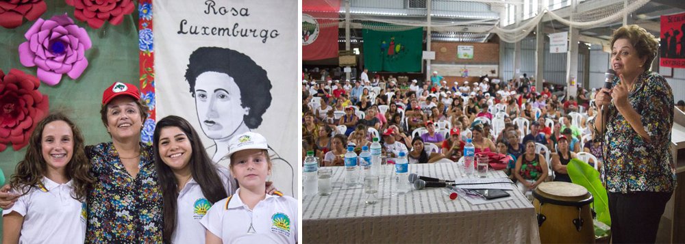 Retirada do Poder sem comprovação de crime de responsabilidade por parlamentares em grande parte acusados de corrupção, a presidente deposta Dilma Rousseff pediu renovação do Congresso Nacional e força da militância; “É organizar-se, ir para a rua e combater. Não escolher só o candidato à Presidência da República do seu coração. Do meu coração é o Lula. Mas, votar em candidatos a deputado e senador. É ingovernável esse país com esse Congresso. É assustador”, declarou Dilma durante encontro com mulheres militantes do MST no interior gaúcho (Foto: Voney Malta) Retirada do Poder sem comprovação de crime de responsabilidade por parlamentares em grande parte acusados de corrupção, a presidente deposta Dilma Rousseff pediu renovação do Congresso Nacional e força da militância; “É organizar-se, ir para a rua e combater. Não escolher só o candidato à Presidência da República do seu coração. Do meu coração é o Lula. Mas, votar em candidatos a deputado e senador. É ingovernável esse país com esse Congresso. É assustador”, declarou Dilma durante encontro com mulheres militantes do MST no interior gaúcho