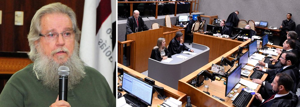 O professor de Direito da Uerj Afrânio Silva Jardim criticou a decisão do STJ que negou habeas corpus ao ex-presidente Lula; "Na verdade, o Superior Tribunal de Justiça acabou de fingir que não percebeu que o Supremo Tribunal Federal fingiu que não existem as regras do artigo 283 do Cod.Proc.Penal e artigo 105 da Lei de Execução Penal. Assim, embora não declarados inconstitucionais ou revogados, estes artigos não existem para o ex-presidente Lula", disse ele; "Ainda dizem que estamos no Estado Democrático do Direito" (Foto: Aquiles Lins) O professor de Direito da Uerj Afrânio Silva Jardim criticou a decisão do STJ que negou habeas corpus ao ex-presidente Lula; "Na verdade, o Superior Tribunal de Justiça acabou de fingir que não percebeu que o Supremo Tribunal Federal fingiu que não existem as regras do artigo 283 do Cod.Proc.Penal e artigo 105 da Lei de Execução Penal. Assim, embora não declarados inconstitucionais ou revogados, estes artigos não existem para o ex-presidente Lula", disse ele; "Ainda dizem que estamos no Estado Democrático do Direito"
