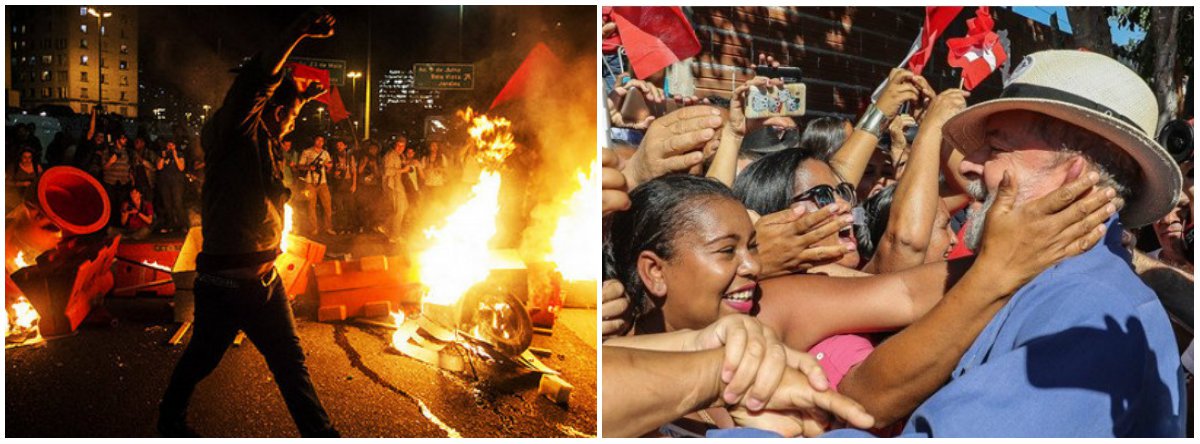 Tudo leva a crer que as instituições da República, corrompidas até a medula pelo ativismo político de direita, estão apostando suas fichas na reação popular de baixa intensidade à prisão de Lula. Que outro político, aqui e lá fora, não teria virado pó ante a perseguição sem precedentes sofrida por Lula? (Foto: Bepe Damasco) Tudo leva a crer que as instituições da República, corrompidas até a medula pelo ativismo político de direita, estão apostando suas fichas na reação popular de baixa intensidade à prisão de Lula. Que outro político, aqui e lá fora, não teria virado pó ante a perseguição sem precedentes sofrida por Lula?