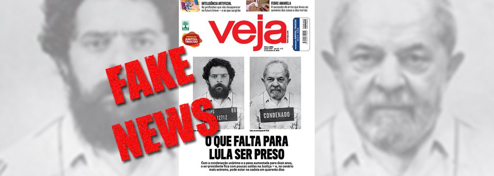 Não se sabe ainda de quem virará encarte, mas é certo que a revista Veja está em seus últimos espasmos de ódio. A publicação da Abril já respira por aparelhos. Por isso as contundências nas fake news — as diabólicas notícias falsas –, a exemplo desta do suposto plano da Polícia Federal para o dia da prisão de Lula (Foto: Esmael Morais) Não se sabe ainda de quem virará encarte, mas é certo que a revista Veja está em seus últimos espasmos de ódio. A publicação da Abril já respira por aparelhos. Por isso as contundências nas fake news — as diabólicas notícias falsas –, a exemplo desta do suposto plano da Polícia Federal para o dia da prisão de Lula