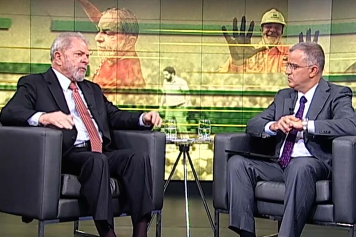 Kennedy Alencar e Lula (Foto: Aquiles Lins) Kennedy Alencar e Lula