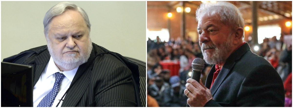 Primeiro a votar no julgamento do habeas corpus no Superior Tribunal de Justiça (STJ), o ministro relator, Félix Fischer (à esquerda), negou o recurso que preveniria o ex-presidente Lula de ser preso e disse que a pena pode, sim, ser executada após o esgotamento dos recursos em segunda instância; sentença de Lula no TRF4, de Porto Alegre, que confirmou a condenação no caso do triplex, foi de 12 anos e um mês de prisão; placar foi de 5 a 0; ministros da Quinta Turma Jorge Mussi, Reynaldo Soares, Marcelo Navarro e Joel Ilan Paciornik também negaram o HC (Foto: Gisele Federicce) Primeiro a votar no julgamento do habeas corpus no Superior Tribunal de Justiça (STJ), o ministro relator, Félix Fischer (à esquerda), negou o recurso que preveniria o ex-presidente Lula de ser preso e disse que a pena pode, sim, ser executada após o esgotamento dos recursos em segunda instância; sentença de Lula no TRF4, de Porto Alegre, que confirmou a condenação no caso do triplex, foi de 12 anos e um mês de prisão; placar foi de 5 a 0; ministros da Quinta Turma Jorge Mussi, Reynaldo Soares, Marcelo Navarro e Joel Ilan Paciornik também negaram o HC
