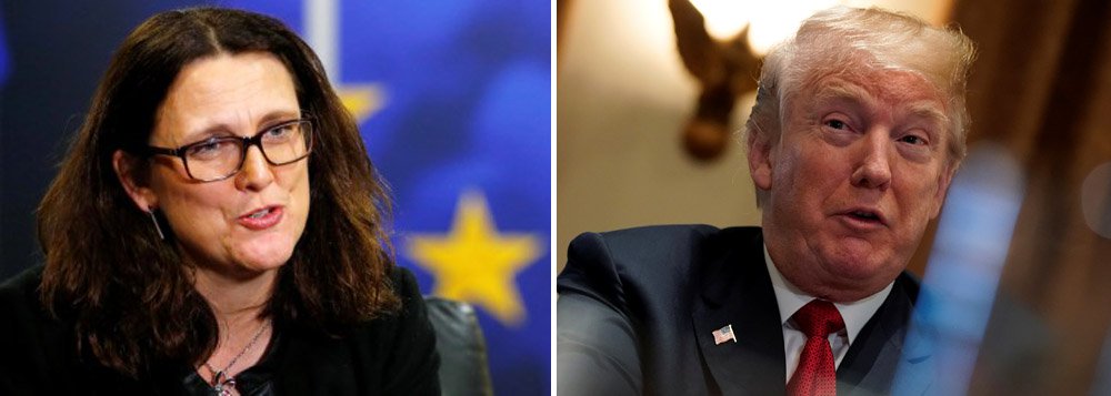 A chefe de comércio da União Europeia advertiu na sexta-feira sobre possível retaliação se o plano do presidente dos Estados Unidos, Donald Trump, de impor tarifas sobre as importações de aço e alumínio se aplicar à Europa; segundo Cecilia Malmstrom, qualquer ação que atinja a Europa seria"profundamente injusta"; "Estamos discutindo diferentes medidas. Tudo, desde levar o caso à OMC (Organização Mundial do Comércio), sozinho ou com parceiros também afetados, e também medidas de proteção e possível retaliação" (Foto: Aquiles Lins) A chefe de comércio da União Europeia advertiu na sexta-feira sobre possível retaliação se o plano do presidente dos Estados Unidos, Donald Trump, de impor tarifas sobre as importações de aço e alumínio se aplicar à Europa; segundo Cecilia Malmstrom, qualquer ação que atinja a Europa seria"profundamente injusta"; "Estamos discutindo diferentes medidas. Tudo, desde levar o caso à OMC (Organização Mundial do Comércio), sozinho ou com parceiros também afetados, e também medidas de proteção e possível retaliação"