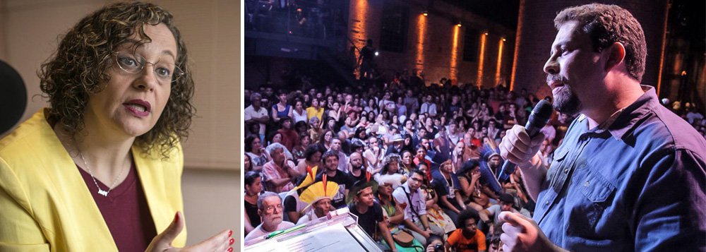 Candidata à presidência pelo PSOL em 2014, Luciana Genro diz que a filiação de Guilherme Boulos é “vitória enorme” para o partido, mas tem uma preocupação com o perfil que a possível candidatura dele a presidente possa ter pela ligação de Boulos com o ex-presidente Lula; para Luciana, uma candidatura do PSOL precisa ter uma postura clara de enfrentamento ao modelo lulista, que ela considera ser de conciliação de classes, de supressão da mobilização dos movimentos sociais e de governar a partir de negociatas; “Isso tudo precisa ser dito claramente por uma candidatura do PSOL e a nossa preocupação é como será feito em relação ao Boulos” (Foto: Voney Malta) Candidata à presidência pelo PSOL em 2014, Luciana Genro diz que a filiação de Guilherme Boulos é “vitória enorme” para o partido, mas tem uma preocupação com o perfil que a possível candidatura dele a presidente possa ter pela ligação de Boulos com o ex-presidente Lula; para Luciana, uma candidatura do PSOL precisa ter uma postura clara de enfrentamento ao modelo lulista, que ela considera ser de conciliação de classes, de supressão da mobilização dos movimentos sociais e de governar a partir de negociatas; “Isso tudo precisa ser dito claramente por uma candidatura do PSOL e a nossa preocupação é como será feito em relação ao Boulos”