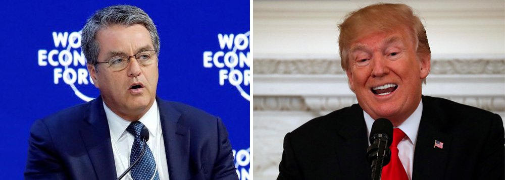 O diretor-geral da Organização Mundial do Comércio, Roberto Azevedo, mostrou preocupação com o plano do presidente norte-americano, Donald Trump, de tarifar importações de aço e alumínio, uma intervenção extremamente rara na política comercial de um membro da OMC; “A OMC está claramente preocupada com o anúncio dos planos dos EUA sobre tarifas de aço e alumínio. A potencial de escalada é real, como vimos a partir das respostas iniciais de outros”, disse ele em breve declaração da OMC; “Uma guerra comercial não é de interesse de ninguém. A OMC vai observar a situação de perto” (Foto: Leonardo Attuch) O diretor-geral da Organização Mundial do Comércio, Roberto Azevedo, mostrou preocupação com o plano do presidente norte-americano, Donald Trump, de tarifar importações de aço e alumínio, uma intervenção extremamente rara na política comercial de um membro da OMC; “A OMC está claramente preocupada com o anúncio dos planos dos EUA sobre tarifas de aço e alumínio. A potencial de escalada é real, como vimos a partir das respostas iniciais de outros”, disse ele em breve declaração da OMC; “Uma guerra comercial não é de interesse de ninguém. A OMC vai observar a situação de perto”