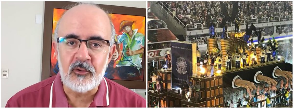 O médico infectologista em Natal (RN) Alexandre Motta afirmou que a escola de samba Paraíso do Tuiuti demonstrou que uma parcela da população foi enganada; "Tiraram Dilma alegando que era para acabar com a corrupção, e a corrupção aumentou. Que era para melhorar a economia, que melhorou para o andar de cima. Disseram que o País viraria um País justo e republicano e aí você tem juízes e promotores da Lava Jato recebendo auxílio-moradia. Isso é demonstração de que o golpe não foi contra Dilma, nem contra o PT. Foi contra todos nós, que perdemos nossos direitos" (Foto: Leonardo Lucena) O médico infectologista em Natal (RN) Alexandre Motta afirmou que a escola de samba Paraíso do Tuiuti demonstrou que uma parcela da população foi enganada; "Tiraram Dilma alegando que era para acabar com a corrupção, e a corrupção aumentou. Que era para melhorar a economia, que melhorou para o andar de cima. Disseram que o País viraria um País justo e republicano e aí você tem juízes e promotores da Lava Jato recebendo auxílio-moradia. Isso é demonstração de que o golpe não foi contra Dilma, nem contra o PT. Foi contra todos nós, que perdemos nossos direitos"