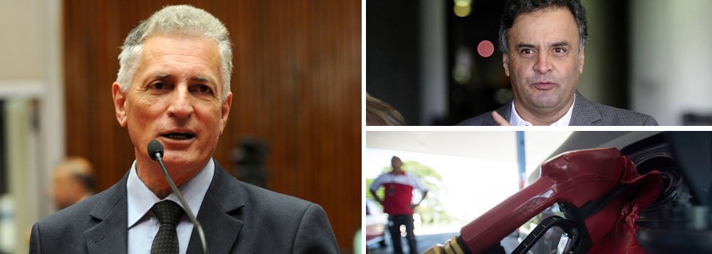 Deputado estadual Rogério Correia (PT) afirmou que "a política da Petrobras, a partir do governo de Temer e Aécio, é dar todo o poder aos investidores, sobretudo estrangeiros"; segundo petista, "soa como piada de mau gosto a fake news que a turma ligada a Aécio Neves está tentando espalhar em Minas Gerais. Querem que os mineiros acreditem que os reajustes se deveriam ao aumento do ICMS sobre combustíveis no Estado. E o ICMS representa apenas 29% do preço da gasolina" (Foto: Leonardo Lucena) Deputado estadual Rogério Correia (PT) afirmou que "a política da Petrobras, a partir do governo de Temer e Aécio, é dar todo o poder aos investidores, sobretudo estrangeiros"; segundo petista, "soa como piada de mau gosto a fake news que a turma ligada a Aécio Neves está tentando espalhar em Minas Gerais. Querem que os mineiros acreditem que os reajustes se deveriam ao aumento do ICMS sobre combustíveis no Estado. E o ICMS representa apenas 29% do preço da gasolina"