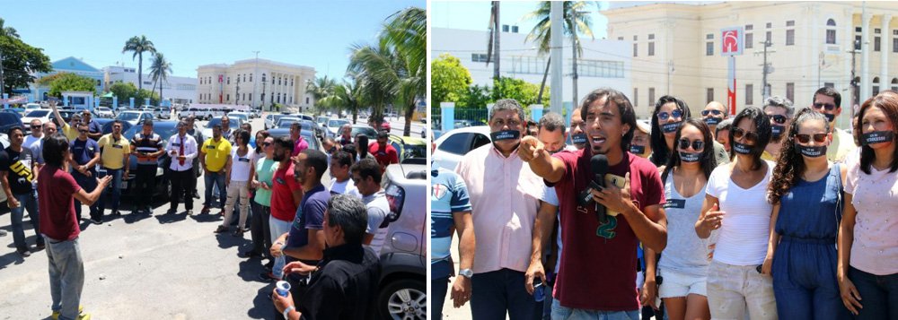 Motoristas que fazem transporte por aplicativos em Maceió fizeram um protesto na manhã desta segunda-feira (26) contra a chamada "Lei do Retrocesso", que inviabiliza os serviços de aplicativos de mobilidade urbana do Brasil; o texto de lei que tramita em Brasília tem severas restrições e visa acabar com o serviço de todos aplicativos; é que os carros só poderão fazer o transporte nos municípios em que o veículo tiver feito o emplacamento (Foto: Voney Malta) Motoristas que fazem transporte por aplicativos em Maceió fizeram um protesto na manhã desta segunda-feira (26) contra a chamada "Lei do Retrocesso", que inviabiliza os serviços de aplicativos de mobilidade urbana do Brasil; o texto de lei que tramita em Brasília tem severas restrições e visa acabar com o serviço de todos aplicativos; é que os carros só poderão fazer o transporte nos municípios em que o veículo tiver feito o emplacamento