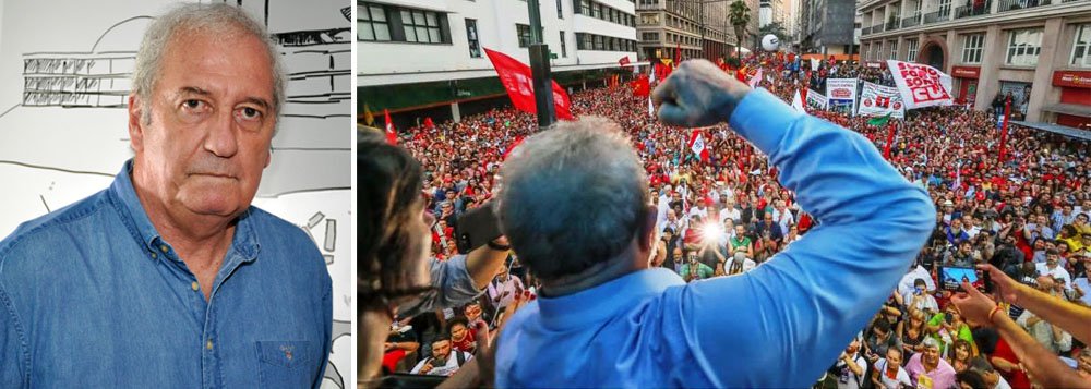Um dos mais influentes jornalistas do país, ministro-chefe da Secom entre 2007 e 2011, Franklin Martins avalia que não haverá saída para a crise sem um acordo das principais forças em torno de uma "uma repactuação democrática"; "Não existe democracia sem isso. O Brasil é um país grande demais para estar sem democracia. É ingovernável sem democracia", afirma em entrevista à TV 247; "A repactuação precisa que o outro lado aceite a questão básica da democracia: o voto", completa; para ele, a perseguição judicial à candidatura de Lula pode produzir uma reação popular semelhante à que ocorreu em agosto de 1954, quando o tiro no peito de Getúlio Vargas gerou uma gigantesca onda de protestos, de vários dias; assista à íntegra (Foto: Gisele Federicce) Um dos mais influentes jornalistas do país, ministro-chefe da Secom entre 2007 e 2011, Franklin Martins avalia que não haverá saída para a crise sem um acordo das principais forças em torno de uma "uma repactuação democrática"; "Não existe democracia sem isso. O Brasil é um país grande demais para estar sem democracia. É ingovernável sem democracia", afirma em entrevista à TV 247; "A repactuação precisa que o outro lado aceite a questão básica da democracia: o voto", completa; para ele, a perseguição judicial à candidatura de Lula pode produzir uma reação popular semelhante à que ocorreu em agosto de 1954, quando o tiro no peito de Getúlio Vargas gerou uma gigantesca onda de protestos, de vários dias; assista à íntegra