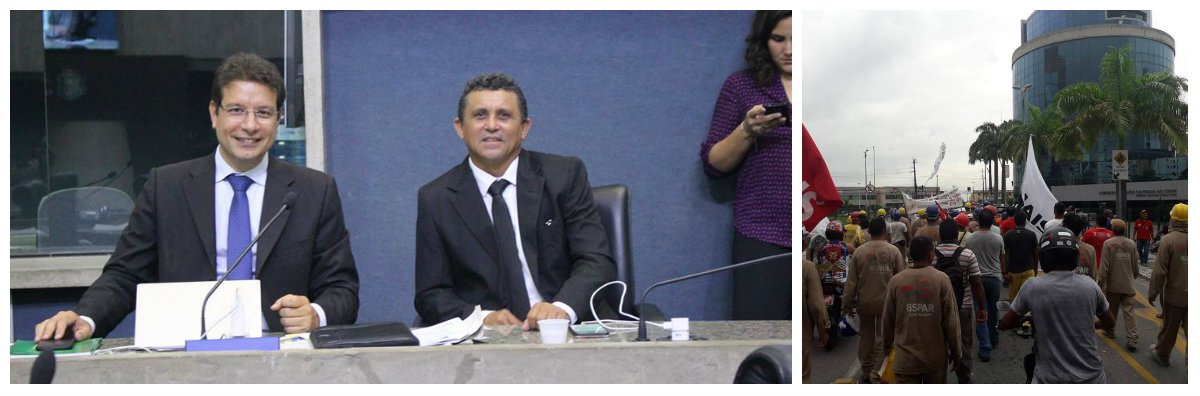 O deputado estadual Renato Roseno (Psol-CE) tirou licença de quatro meses, da Assembleia Legislativa. Em seu lugar assume o segundo suplente, Nestor Bezerra, também do Psol, da corrente interna Mais, operário da construção civil, pedreiro e sindicalista. Hoje cedo, operários da construção civil seguiram em passeata até a Assembléia Legislativa do Ceará, para ocupar as galerias durante a cerimônia
. (Foto: Fatima 247) O deputado estadual Renato Roseno (Psol-CE) tirou licença de quatro meses, da Assembleia Legislativa. Em seu lugar assume o segundo suplente, Nestor Bezerra, também do Psol, da corrente interna Mais, operário da construção civil, pedreiro e sindicalista. Hoje cedo, operários da construção civil seguiram em passeata até a Assembléia Legislativa do Ceará, para ocupar as galerias durante a cerimônia
.