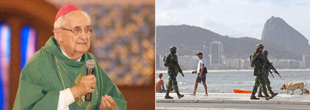 O bispo católico Dom Mauro Morelli criticou a intervenção na Segurança Pública no Rio de Janeiro. Para Dom Morelli, a tarefa constitucional dos militares é outra, "e também a solução"; "Trabalhei 24 anos na Baixada Fluminense como primeiro bispo da Diocese de Duque de Caxias. Discordo de intervenções que aviltam militares e trazem angústia e sofrimento aos pobres, em sua maioria de origem africana. A tarefa constitucional dos militares é outra, também a solução!", diz o religioso em sua página no Twitter (Foto: Aquiles Lins) O bispo católico Dom Mauro Morelli criticou a intervenção na Segurança Pública no Rio de Janeiro. Para Dom Morelli, a tarefa constitucional dos militares é outra, "e também a solução"; "Trabalhei 24 anos na Baixada Fluminense como primeiro bispo da Diocese de Duque de Caxias. Discordo de intervenções que aviltam militares e trazem angústia e sofrimento aos pobres, em sua maioria de origem africana. A tarefa constitucional dos militares é outra, também a solução!", diz o religioso em sua página no Twitter