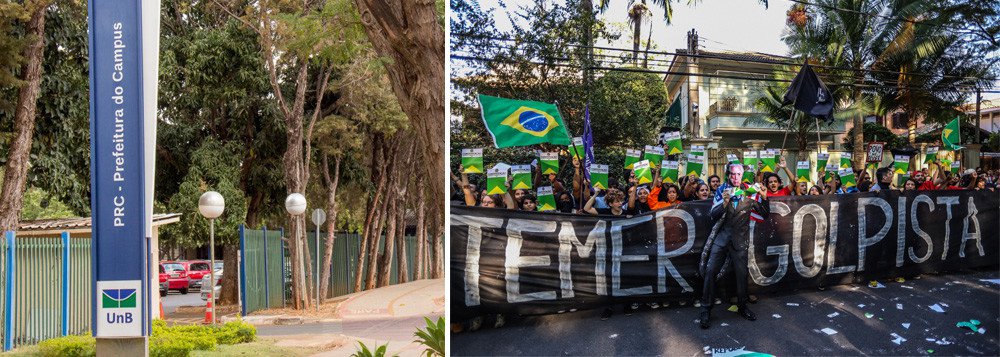 Daqui a pouco vão nos impedir de usar camisetas com poemas que não agradem as elites, ver filmes sobre nossa história recente, cantar canções de protesto ao golpe. Teremos que parar de pensar também? Assim foi na ditadura militar que dominou o Brasil mais de 20 anos (Foto: Chico Vigilante) Daqui a pouco vão nos impedir de usar camisetas com poemas que não agradem as elites, ver filmes sobre nossa história recente, cantar canções de protesto ao golpe. Teremos que parar de pensar também? Assim foi na ditadura militar que dominou o Brasil mais de 20 anos