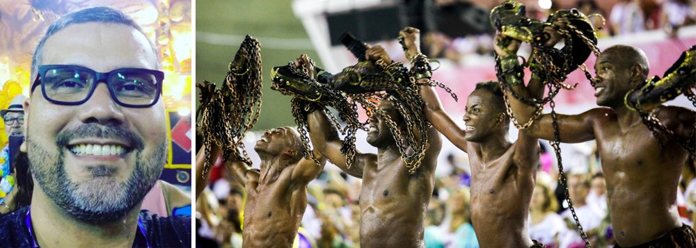 Carnavalesco Jack Vasconcelos, da Paraíso do Tuiuti, fez uma defesa enfática da educação pública, em entrevista ao jornal O Dia; "Sou formado pelo ensino público, fui uma criança de escola pública, me formei em uma federal, em Belas Artes. Então, a população ajudou a me formar, foi dinheiro público que ajudou a pagar meus estudos e a manter as instituições em que me formei. Preciso de alguma forma retribuir para a população esse investimento. É a maneira que eu posso prestar o serviço a ela (à sociedade), através da minha arte", disse ele (Foto: Aquiles Lins) Carnavalesco Jack Vasconcelos, da Paraíso do Tuiuti, fez uma defesa enfática da educação pública, em entrevista ao jornal O Dia; "Sou formado pelo ensino público, fui uma criança de escola pública, me formei em uma federal, em Belas Artes. Então, a população ajudou a me formar, foi dinheiro público que ajudou a pagar meus estudos e a manter as instituições em que me formei. Preciso de alguma forma retribuir para a população esse investimento. É a maneira que eu posso prestar o serviço a ela (à sociedade), através da minha arte", disse ele