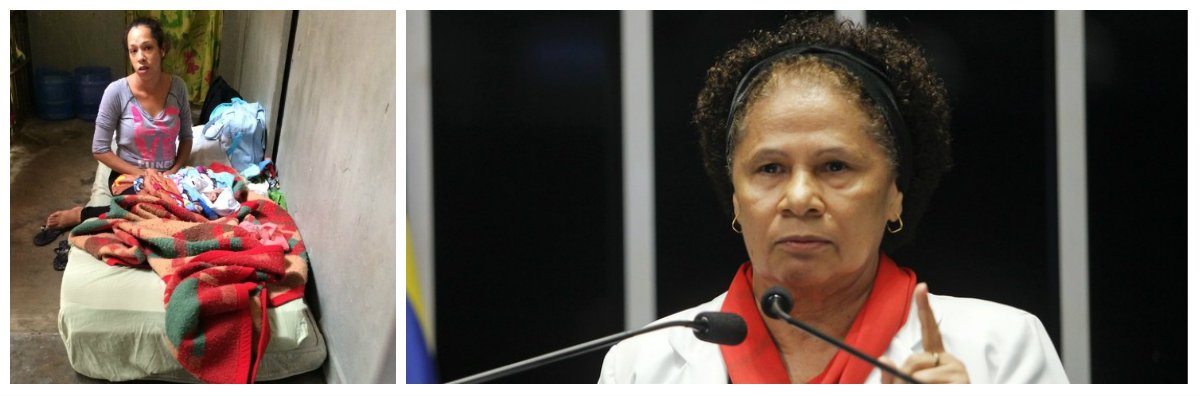 A senadora Regina Sousa (PT-PI) apresentou um projeto para alterar a Lei do Marco Legal da Primeira Infância com o objetivo de regulamentar os direitos das crianças cujas mães e pais estejam submetidos a medida privativa de liberdade. De acordo com o projeto, mulheres lactantes em prisão preventiva que não tenham sido presas em flagrante por crime contra a vida tenham a prisão convertida em domiciliar. O projeto vem de encontro às notícias divulgadas esta semana de que um bebê recém-nascido passou dois dias em uma cela de delegacia junto com a mãe, que cumpria prisão preventiva porque a polícia achou com ela e com o companheiro cerca de 86 gramas de maconha (Foto: Fatima 247) A senadora Regina Sousa (PT-PI) apresentou um projeto para alterar a Lei do Marco Legal da Primeira Infância com o objetivo de regulamentar os direitos das crianças cujas mães e pais estejam submetidos a medida privativa de liberdade. De acordo com o projeto, mulheres lactantes em prisão preventiva que não tenham sido presas em flagrante por crime contra a vida tenham a prisão convertida em domiciliar. O projeto vem de encontro às notícias divulgadas esta semana de que um bebê recém-nascido passou dois dias em uma cela de delegacia junto com a mãe, que cumpria prisão preventiva porque a polícia achou com ela e com o companheiro cerca de 86 gramas de maconha